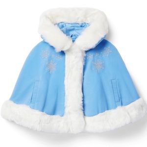 DISNEY FROZEN SNOWFLAKE CAPE Janie and Jack limited edition last one, ice NWOT